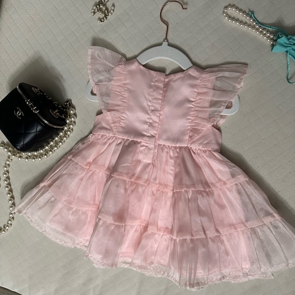 Pink Ruffled Baby Dress - Picture 2 of 2